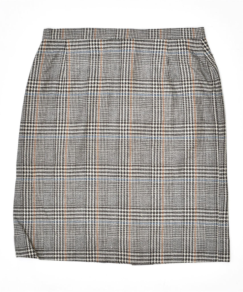 CERRUTI Womens Straight Skirt W30 Mdium Grey Check | Vintage | Thrift | Second-Hand | Used Clothing | Messina Hembry 