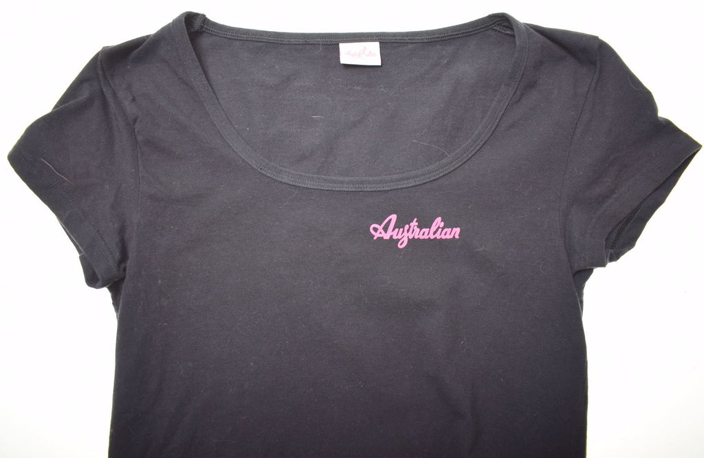AUSTRALIAN L'ALPINA Girls T-Shirt Top 2-3 Years Black Cotton - Second Hand & Vintage Designer Clothing - Messina Hembry