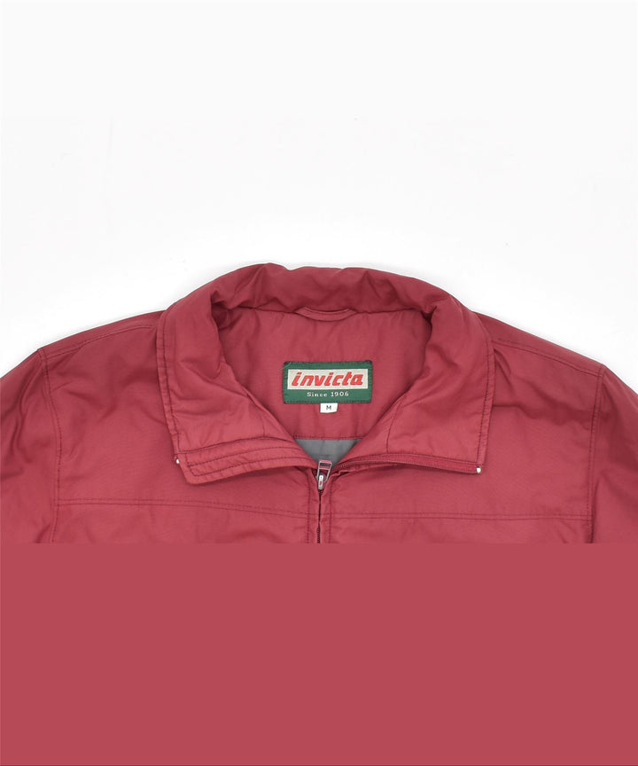 INVICTA Womens Belted Windbreaker Jacket UK 14 Medium Burgundy Polyamide | Vintage | Thrift | Second-Hand | Used Clothing | Messina Hembry 