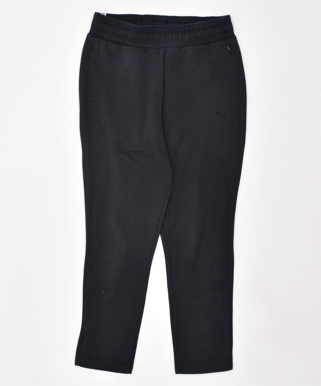 PUMA Womens Graphic Tracksuit Trousers UK 10 Small Black | Vintage | Thrift | Second-Hand | Used Clothing | Messina Hembry 
