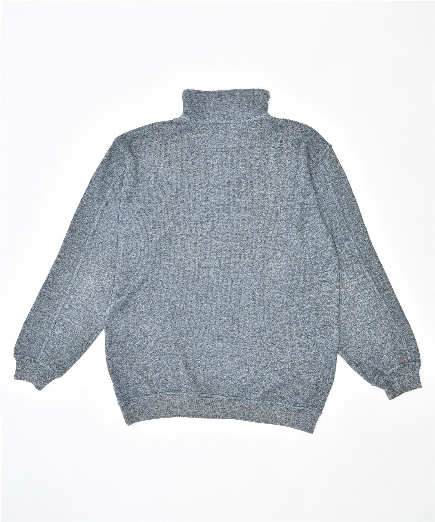 GREYSTONE Mens Zip Neck Jumper Sweater Large Blue Cotton Vintage, Vintage  & Second-Hand Clothing Online