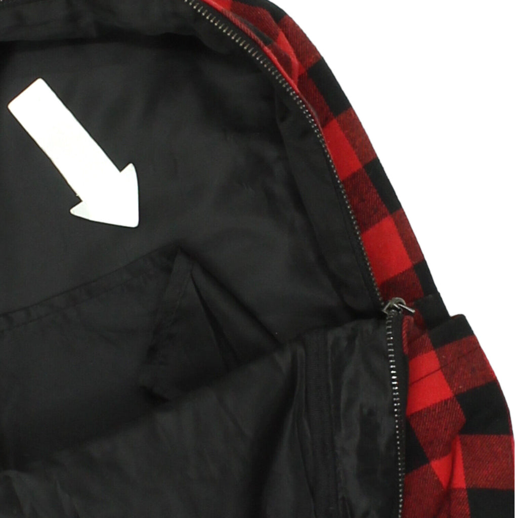 Superdry Boys Tartan Check Red Black Rucksack Bag | Vintage Designer Backpack | Vintage Messina Hembry | Thrift | Second-Hand Messina Hembry | Used Clothing | Messina Hembry 