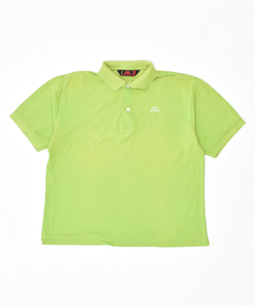 KAPPA Mens Polo Shirt Medium Green Cotton | Vintage | Thrift | Second-Hand | Used Clothing | Messina Hembry 