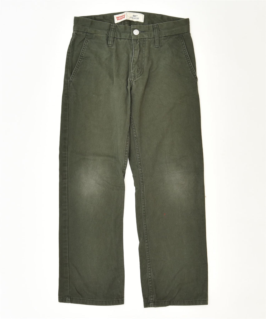 LEVI'S Boys 505 Straight Casual Trousers 9-10 Years W25 L25 Green | Vintage | Thrift | Second-Hand | Used Clothing | Messina Hembry 