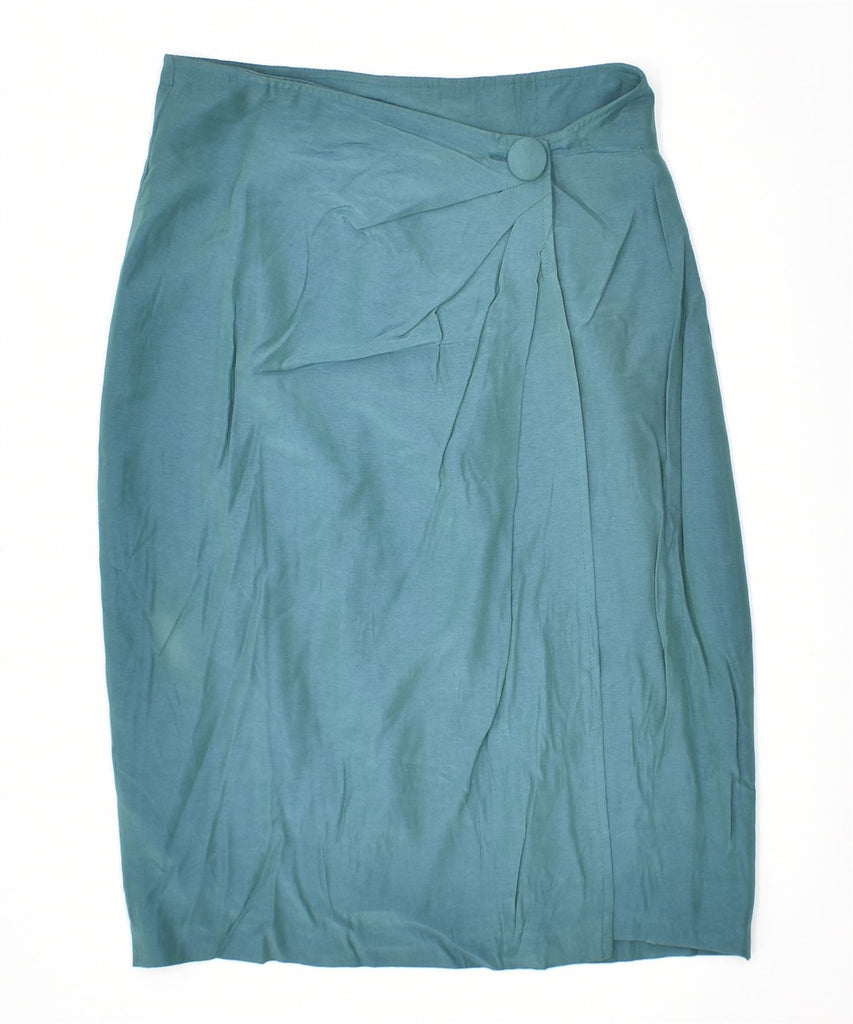 VINTAGE Womens Wrap Skirt W26 Small Turquoise | Vintage | Thrift | Second-Hand | Used Clothing | Messina Hembry 