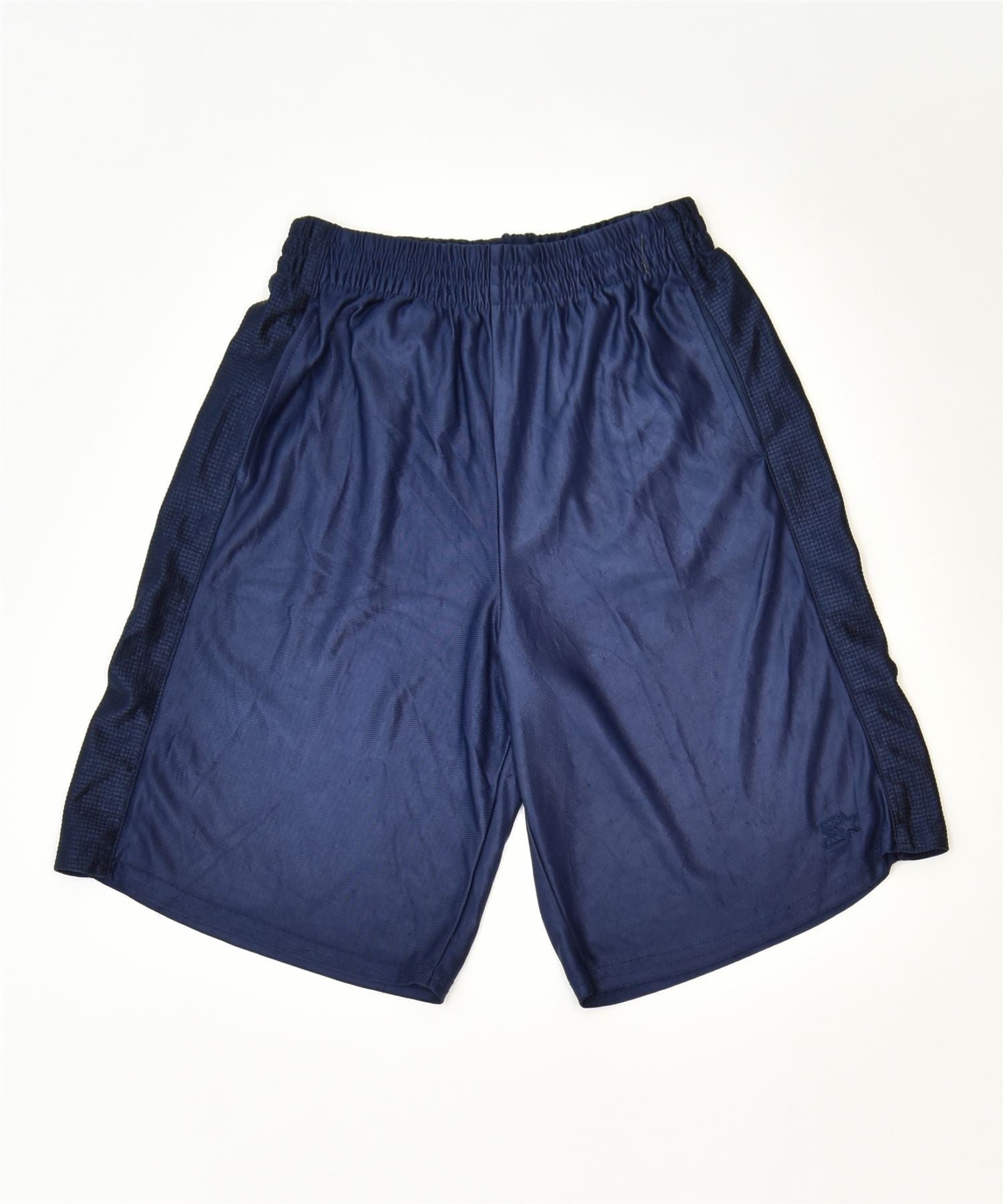 STARTER Girls Sport Shorts 10-11 Years Large Navy Blue Polyester