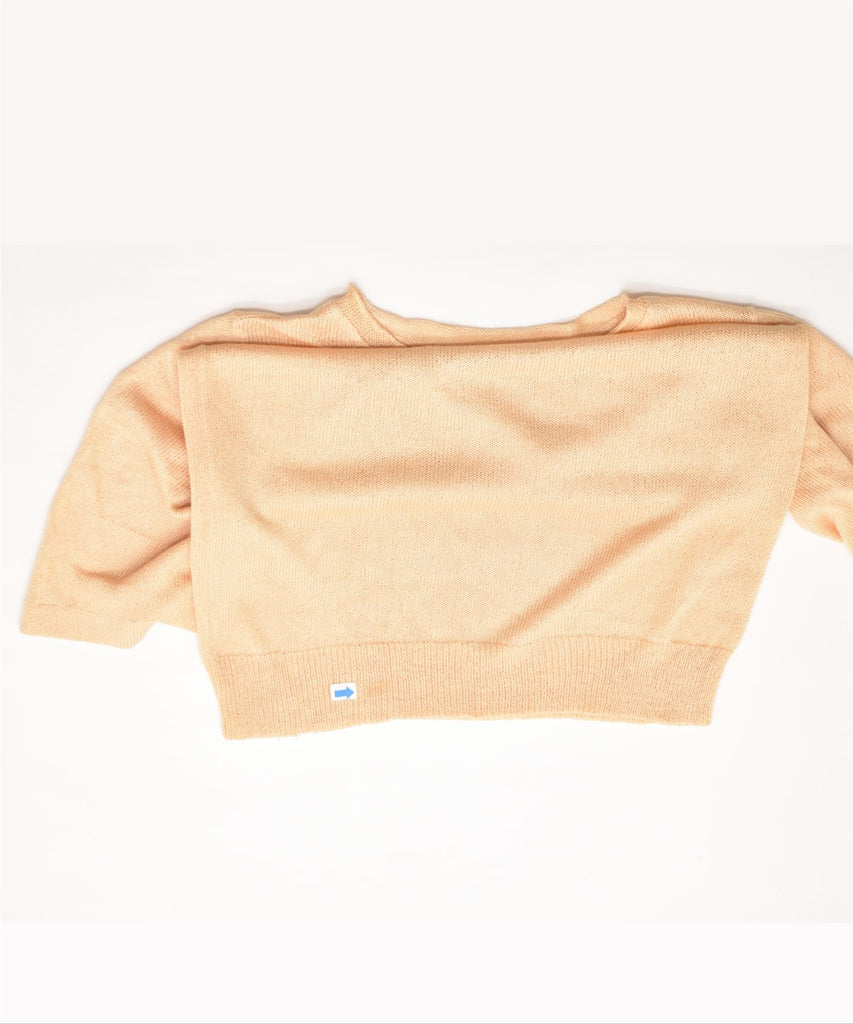 LEMAR Womens Short Sleeve Crew Neck Jumper Sweater UK 16 Large Beige | Vintage | Thrift | Second-Hand | Used Clothing | Messina Hembry 