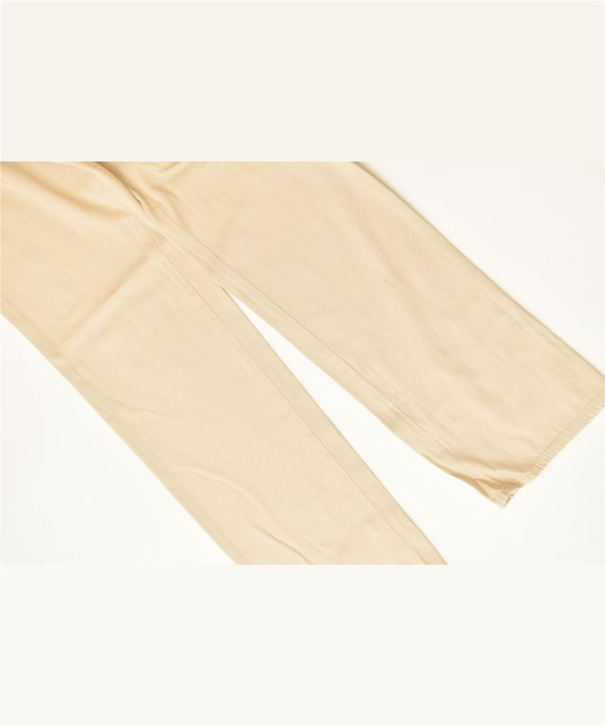 TRUSSARDI Womens Straight Casual Trousers W30 L32 Beige Cotton Classic | Vintage | Thrift | Second-Hand | Used Clothing | Messina Hembry 