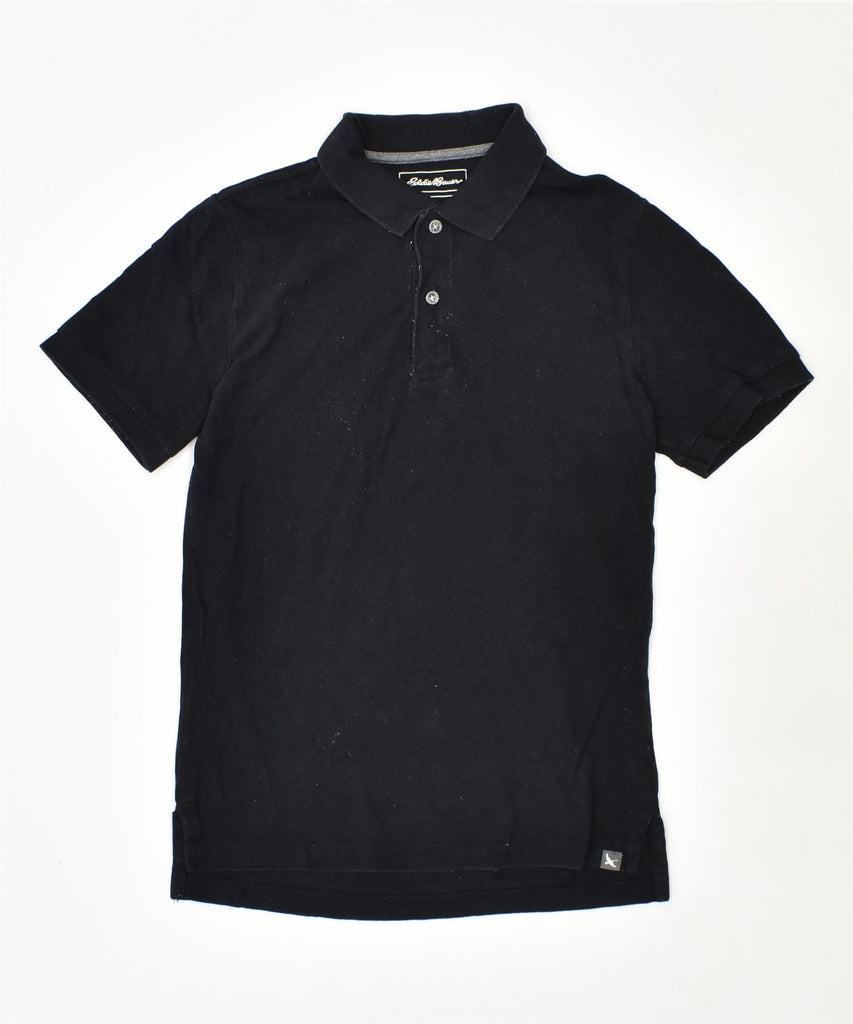 EDDIE BAUER Mens Polo Shirt Small Black Cotton | Vintage | Thrift | Second-Hand | Used Clothing | Messina Hembry 