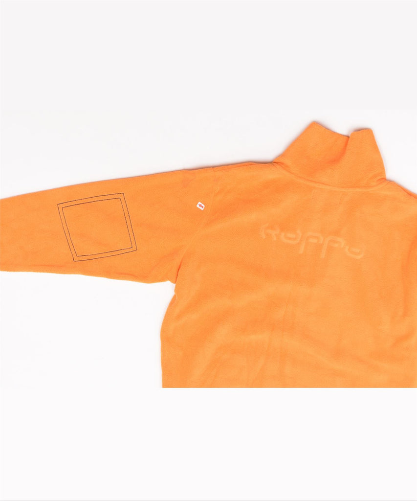 KAPPA Girls Fleece Zip Neck Jumper Sweater 9-10 Years Orange Polyester | Vintage | Thrift | Second-Hand | Used Clothing | Messina Hembry 