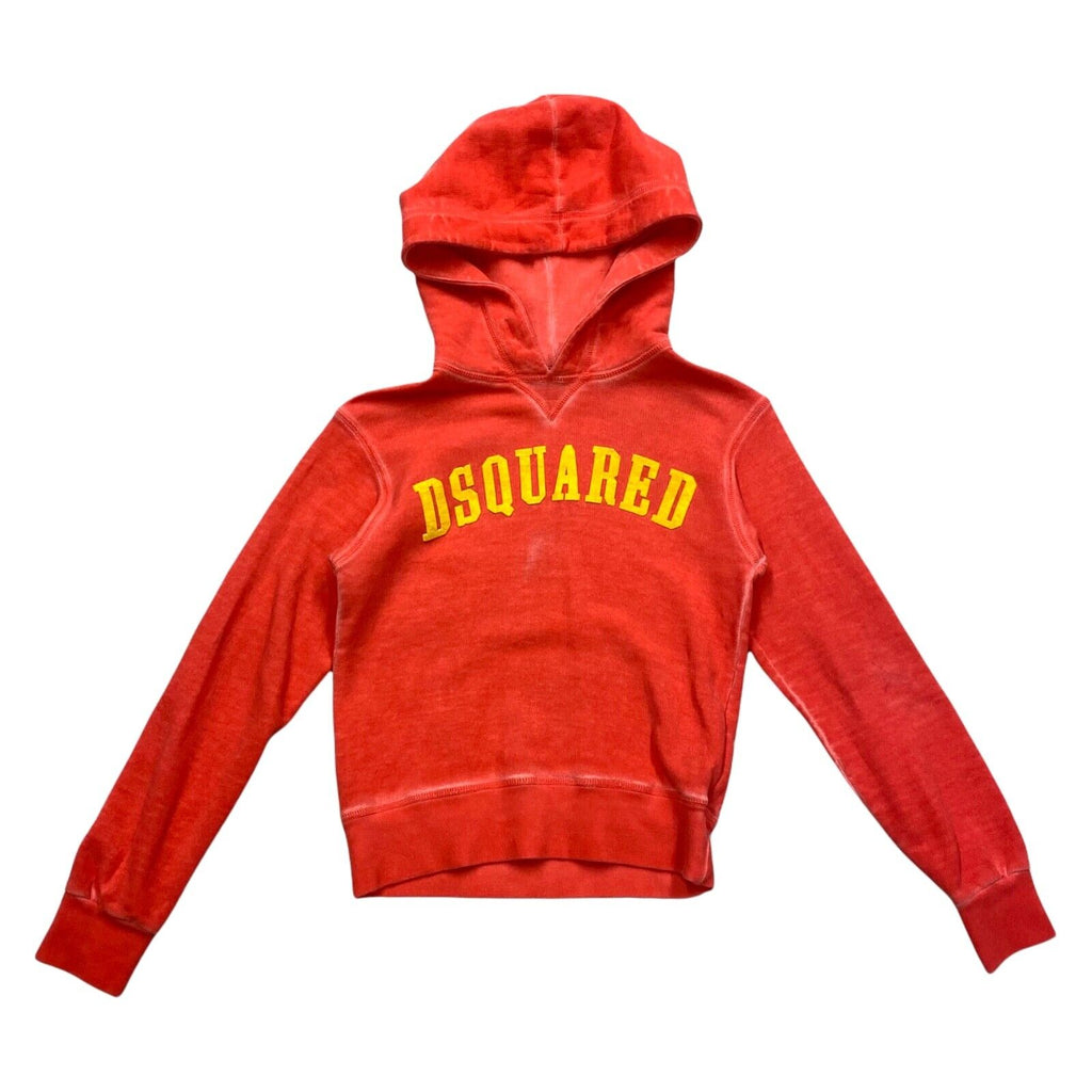 Dsquared2 Kids Logo Hoodie | Vintage High End Luxury Designer Orange Hoody VTG | Vintage Messina Hembry | Thrift | Second-Hand Messina Hembry | Used Clothing | Messina Hembry 