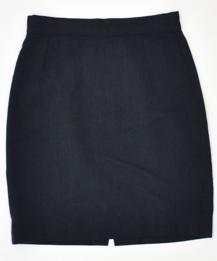 ANDERSON Womens Pencil Skirt IT 42 Medium W28 Navy Blue Wool Vintage | Vintage | Thrift | Second-Hand | Used Clothing | Messina Hembry 