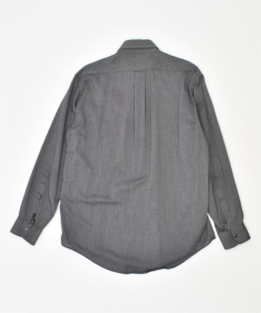 TRUSSARDI Mens Shirt Medium Grey Cotton | Vintage | Thrift | Second-Hand | Used Clothing | Messina Hembry 