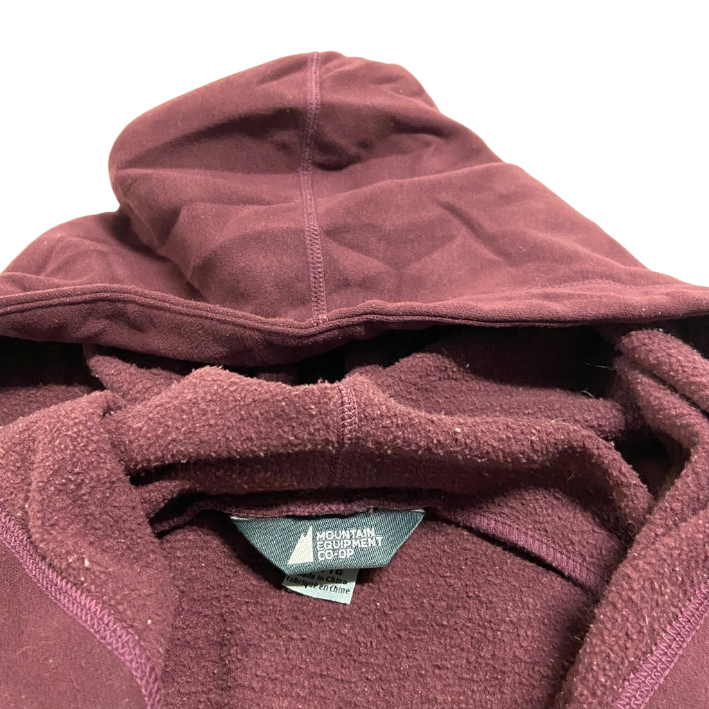 Mountain Equipment Women's Hoodie | Vintage High End Activewear Burgundy Red VTG | Vintage Messina Hembry | Thrift | Second-Hand Messina Hembry | Used Clothing | Messina Hembry 