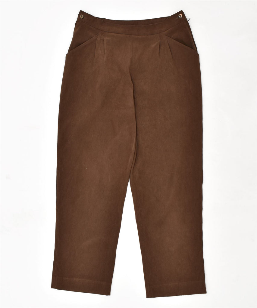 VINTAGE Womens Straight Casual Trousers W28 L25 Brown | Vintage | Thrift | Second-Hand | Used Clothing | Messina Hembry 