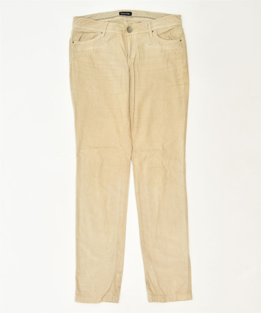 MASSIMO DUTTI Womens Slim Casual Trousers W30 L32 Beige Cotton Classic | Vintage | Thrift | Second-Hand | Used Clothing | Messina Hembry 