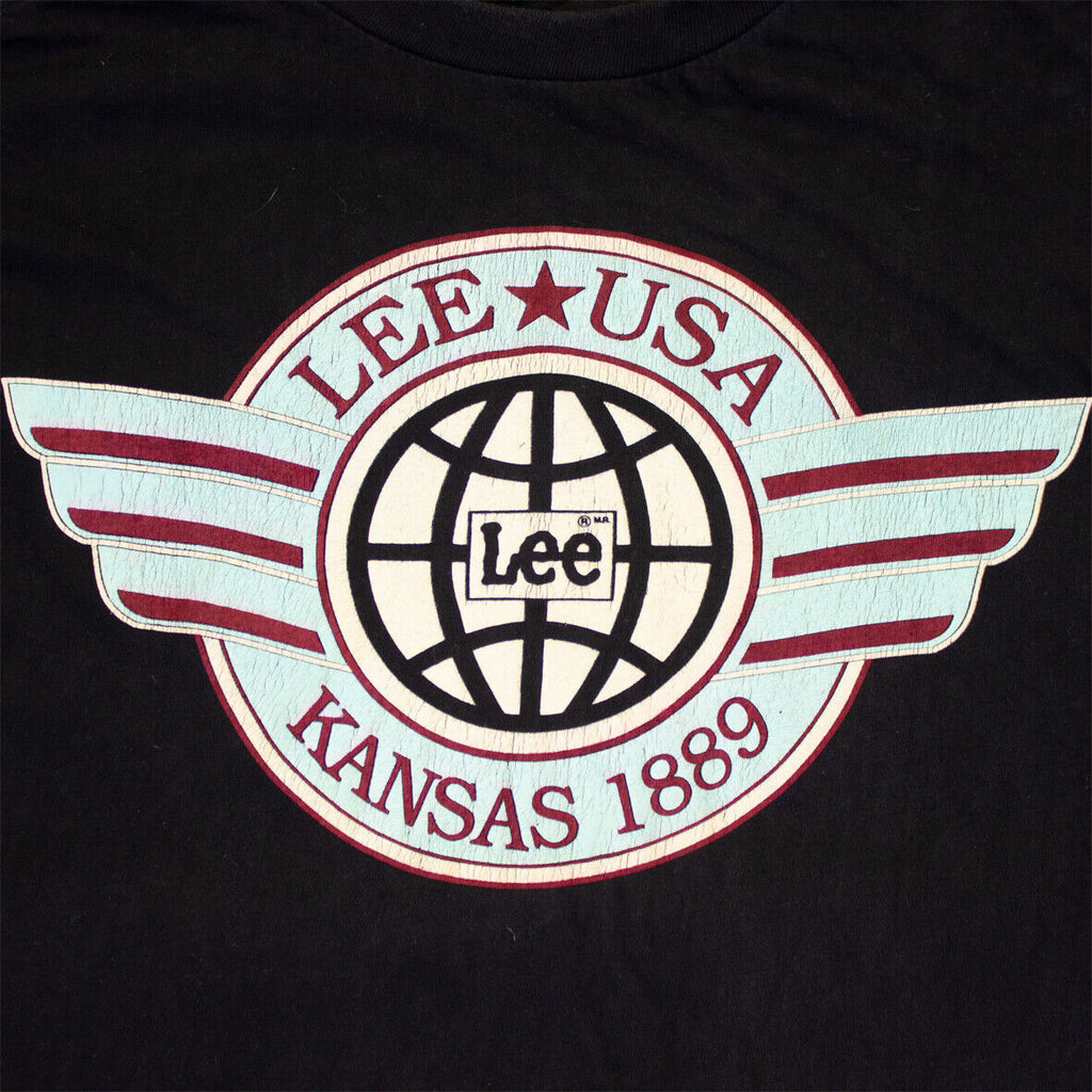 Lee USA Kansas 1889 Tshirt | Vintage 90s Single Stitch American Designer VTG | Vintage Messina Hembry | Thrift | Second-Hand Messina Hembry | Used Clothing | Messina Hembry 