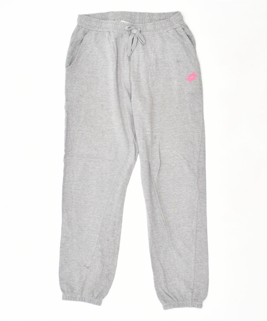 LOTTO Womens Tracksuit Trousers XL Grey Cotton | Vintage | Thrift | Second-Hand | Used Clothing | Messina Hembry 