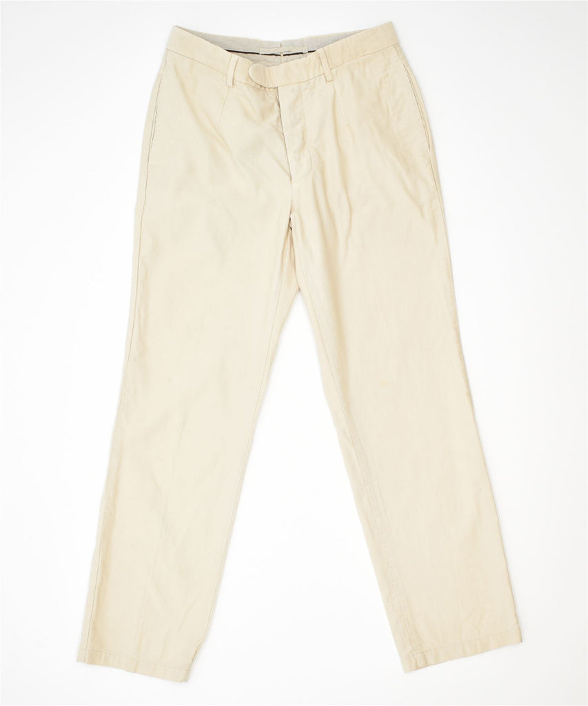 MASSIMO DUTTI Womens Slim Chino Trousers W31 L29 Beige Cotton | Vintage | Thrift | Second-Hand | Used Clothing | Messina Hembry 