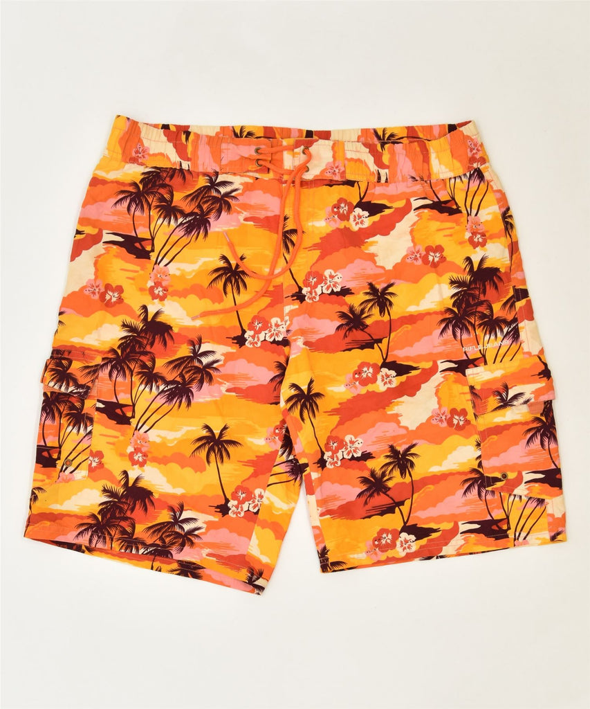 RIFLE Mens Swimming Shorts XL Orange Floral Hawaiian | Vintage | Thrift | Second-Hand | Used Clothing | Messina Hembry 