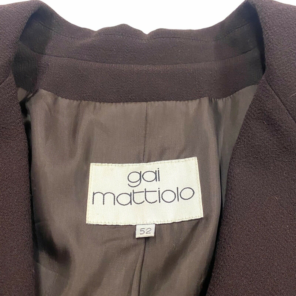 Gai Mattiolo Women's Single Button Blazer Jacket | Vintage Designer Brown VTG | Vintage Messina Hembry | Thrift | Second-Hand Messina Hembry | Used Clothing | Messina Hembry 