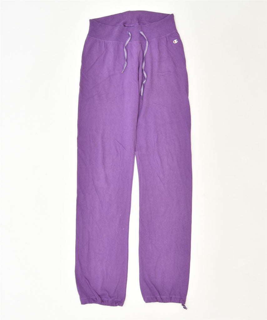 CHAMPION Womens Tracksuit Trousers Joggers XS Purple Cotton Sports | Vintage | Thrift | Second-Hand | Used Clothing | Messina Hembry 