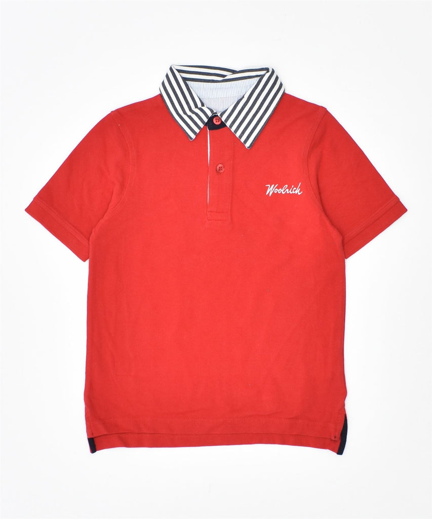 WOOLRICH Boys Polo Shirt 5-6 Years Red Cotton | Vintage | Thrift | Second-Hand | Used Clothing | Messina Hembry 