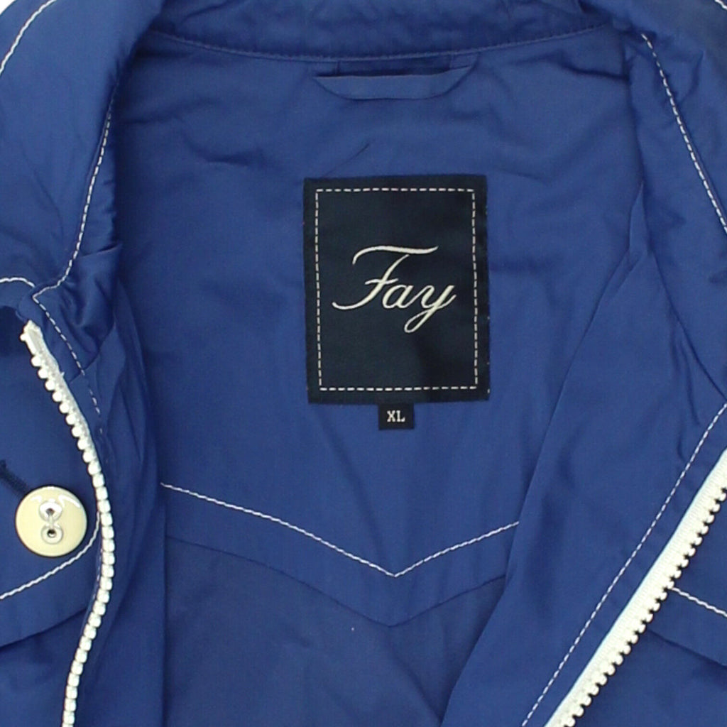 Fay Womens Blue Polyester Lightweight Rain Jacket | Vintage High End Designer | Vintage Messina Hembry | Thrift | Second-Hand Messina Hembry | Used Clothing | Messina Hembry 