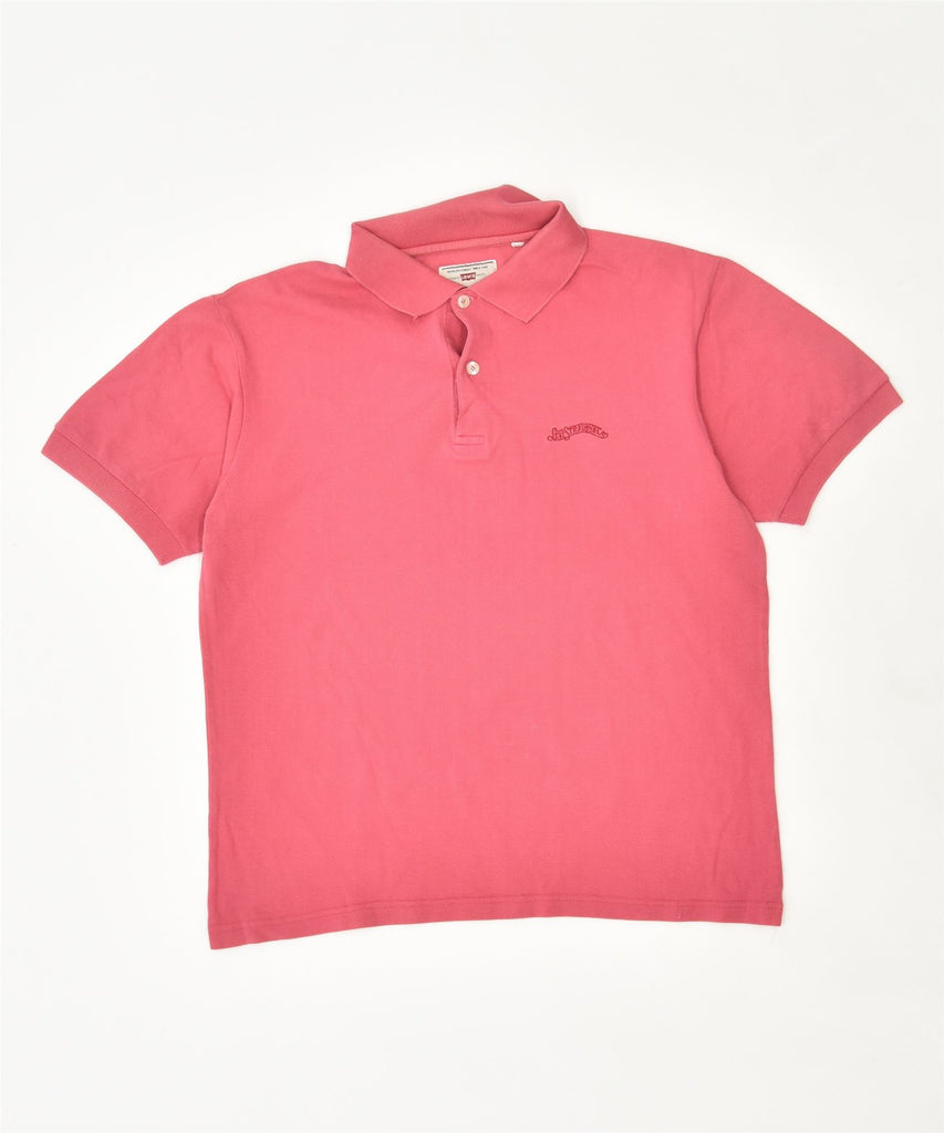 LEVI'S Mens Polo Shirt Medium Pink | Vintage | Thrift | Second-Hand | Used Clothing | Messina Hembry 