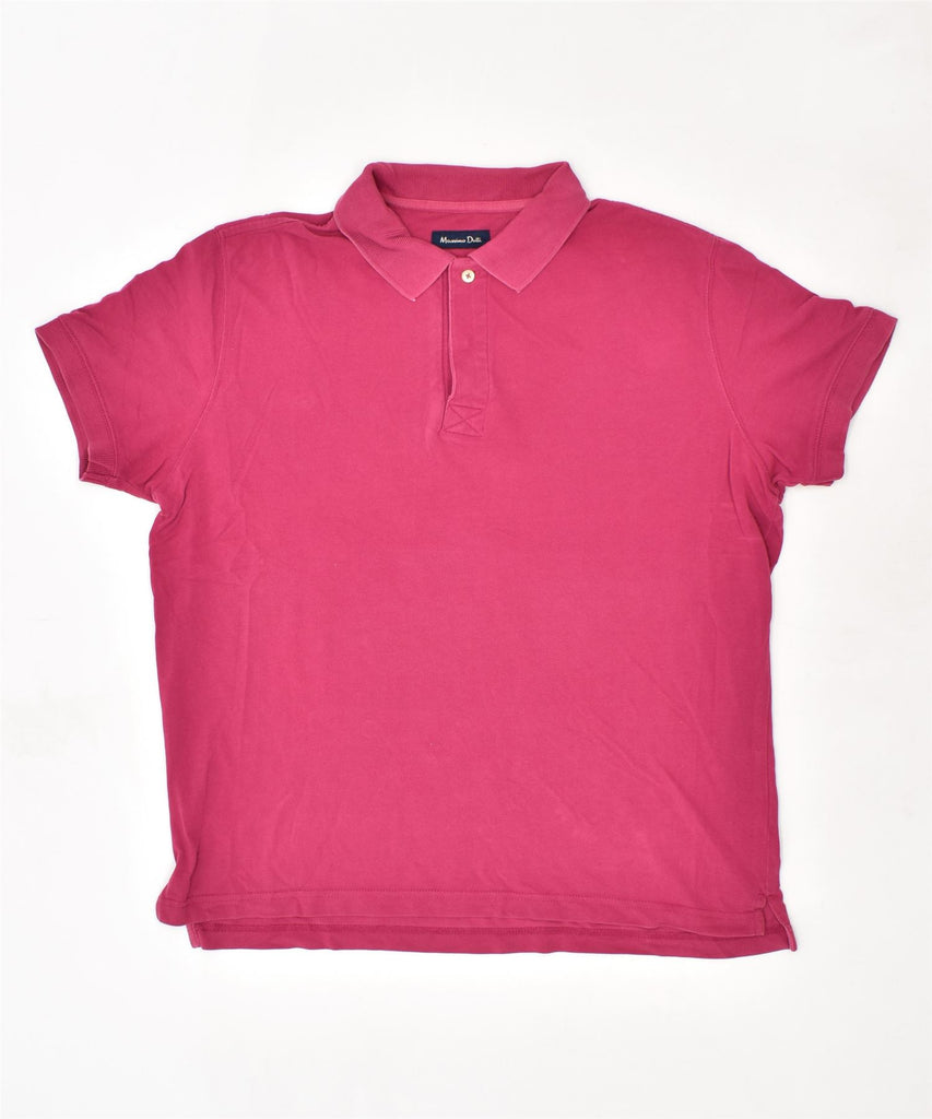 MASSIMO DUTTI Womens Polo Shirt UK 20 2XL Pink Cotton | Vintage | Thrift | Second-Hand | Used Clothing | Messina Hembry 