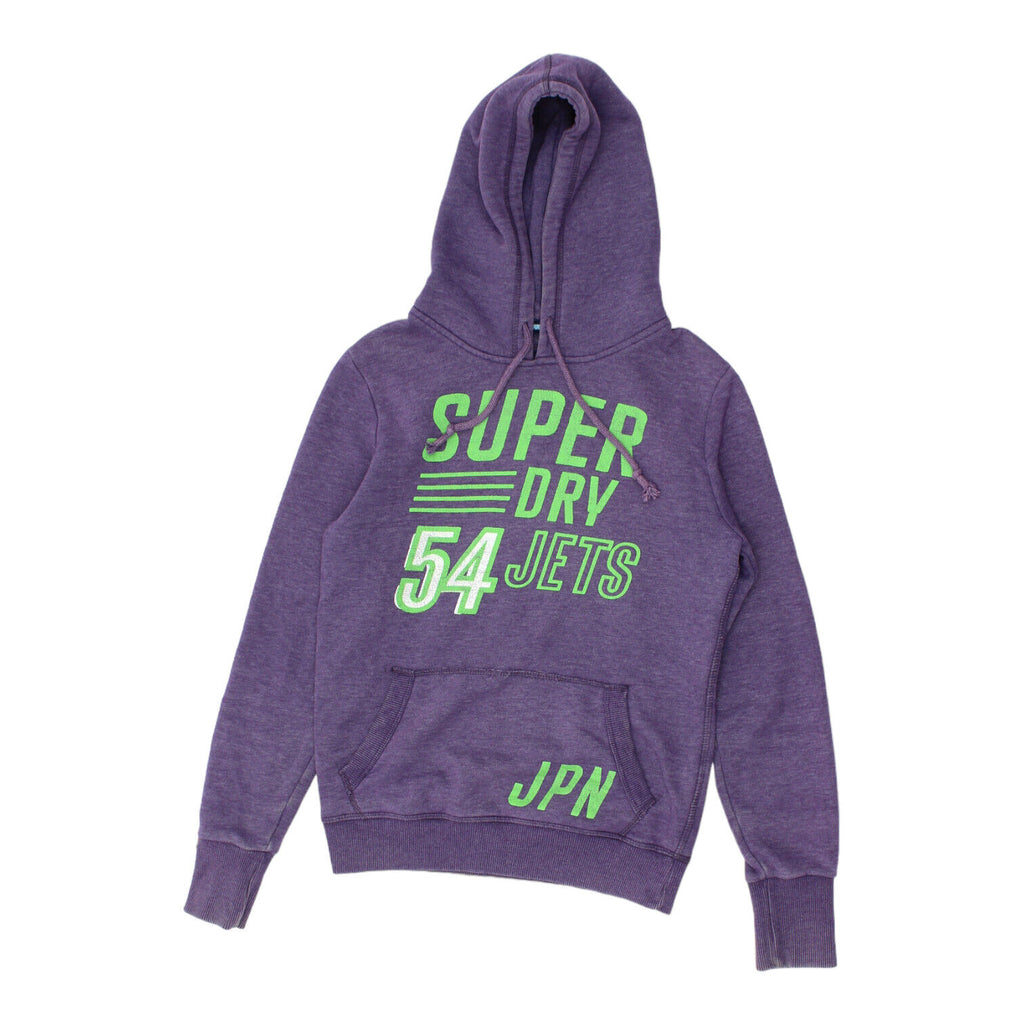 Superdry Womens Purple 54 Jets Pullover Hoodie | Vintage Designer Hoody VTG | Vintage Messina Hembry | Thrift | Second-Hand Messina Hembry | Used Clothing | Messina Hembry 