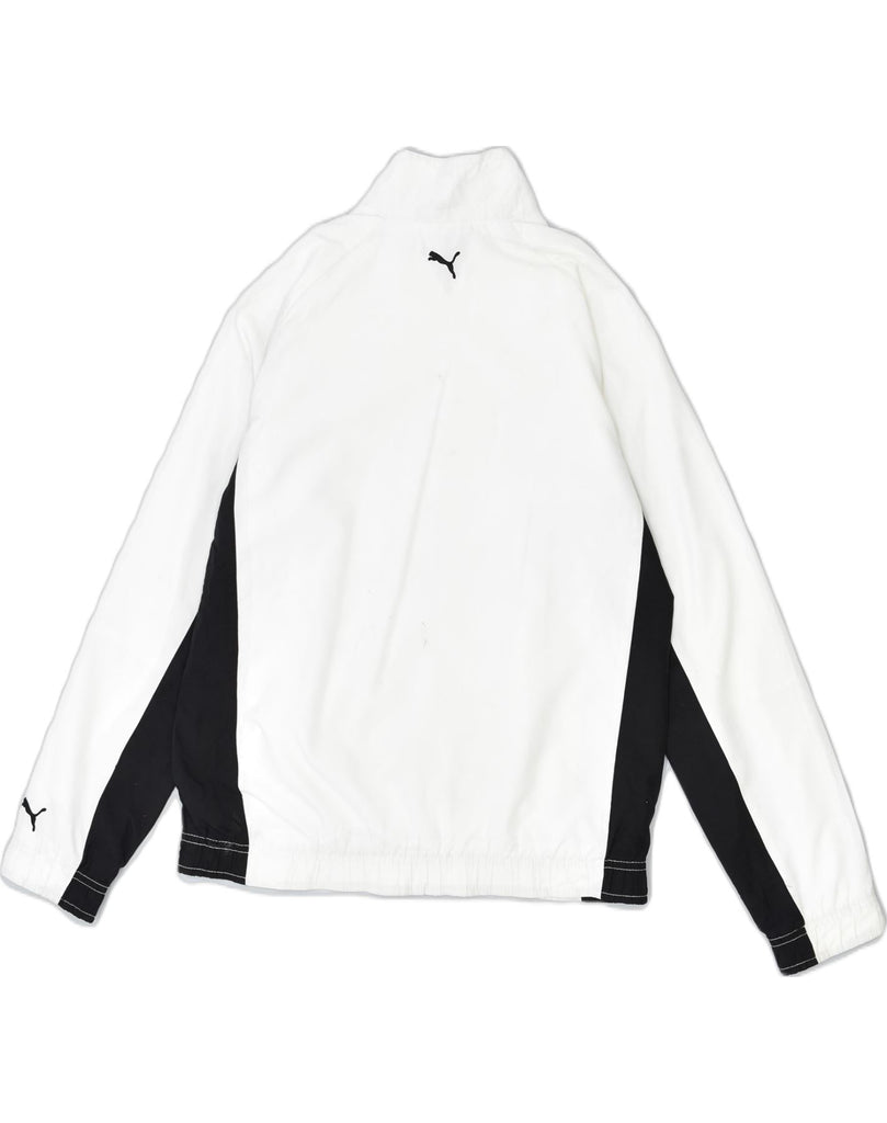 PUMA Boys Loose Fit Graphic Tracksuit Top Jacket 11-12 Years White | Vintage | Thrift | Second-Hand | Used Clothing | Messina Hembry 