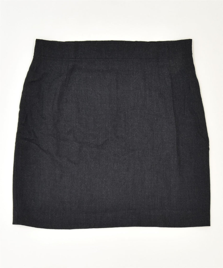 VINTAGE Womens Mini Pencil Skirt UK 12 Medium W30 Grey Wool Classic | Vintage | Thrift | Second-Hand | Used Clothing | Messina Hembry 