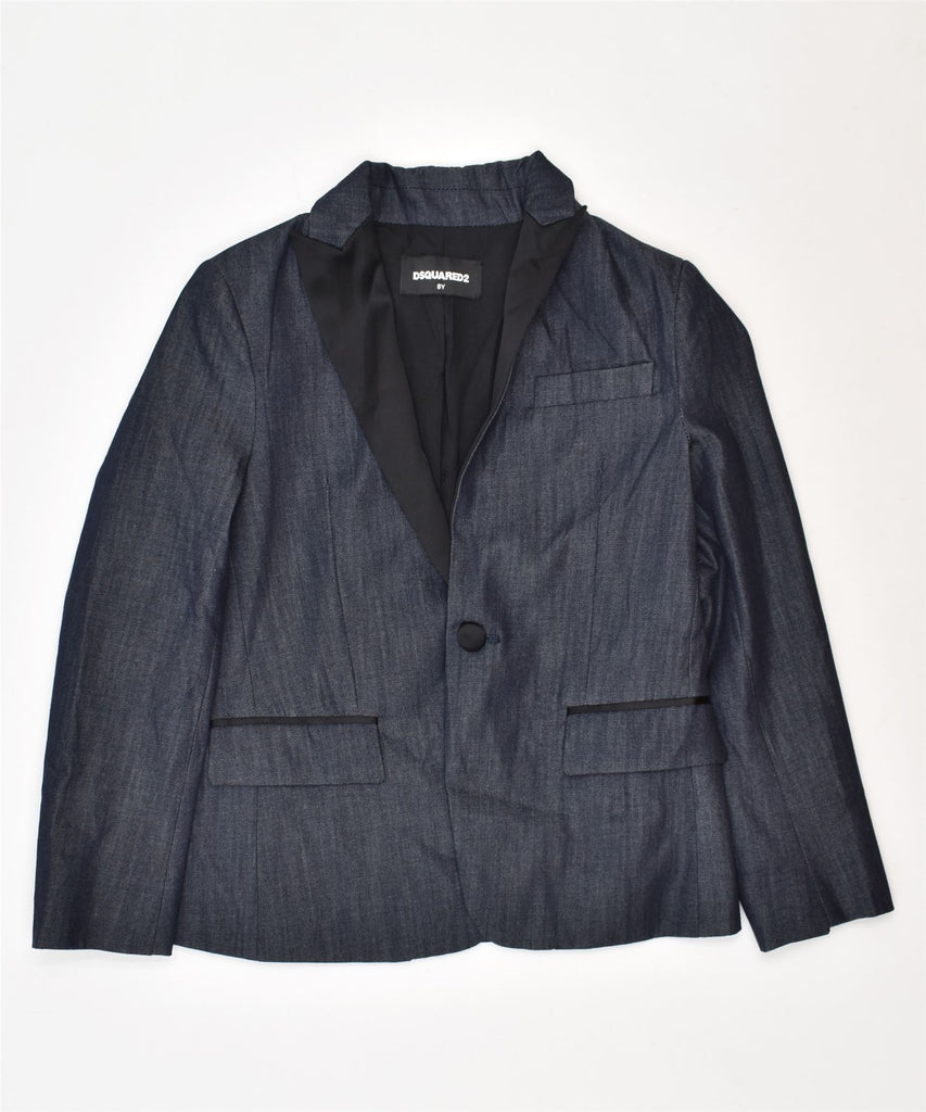 DSQUARED2 Boys Denim 1 Button Blazer Jacket 7-8 Years Navy Blue | Vintage | Thrift | Second-Hand | Used Clothing | Messina Hembry 