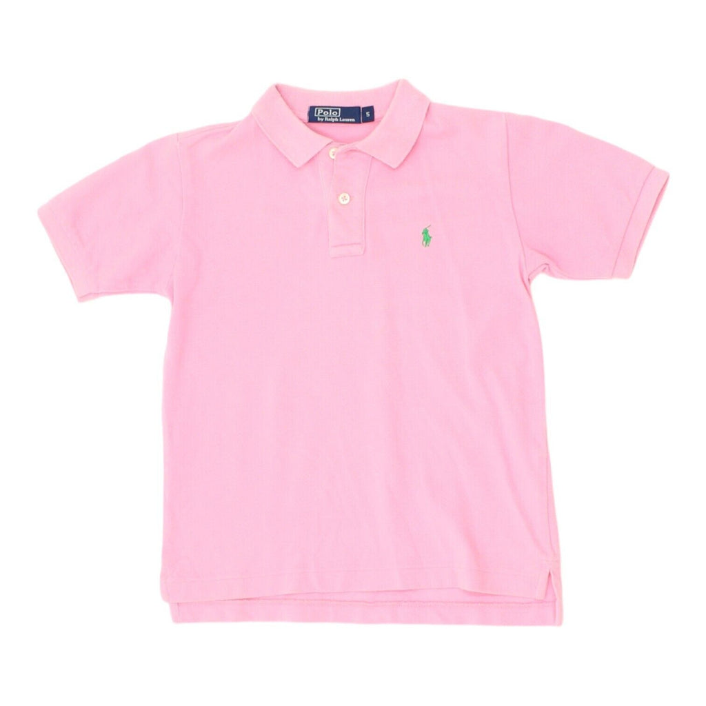 Polo Ralph Lauren Girls Pink Short Sleeve Polo Shirt | Vintage Kids Designer VTG | Vintage Messina Hembry | Thrift | Second-Hand Messina Hembry | Used Clothing | Messina Hembry 