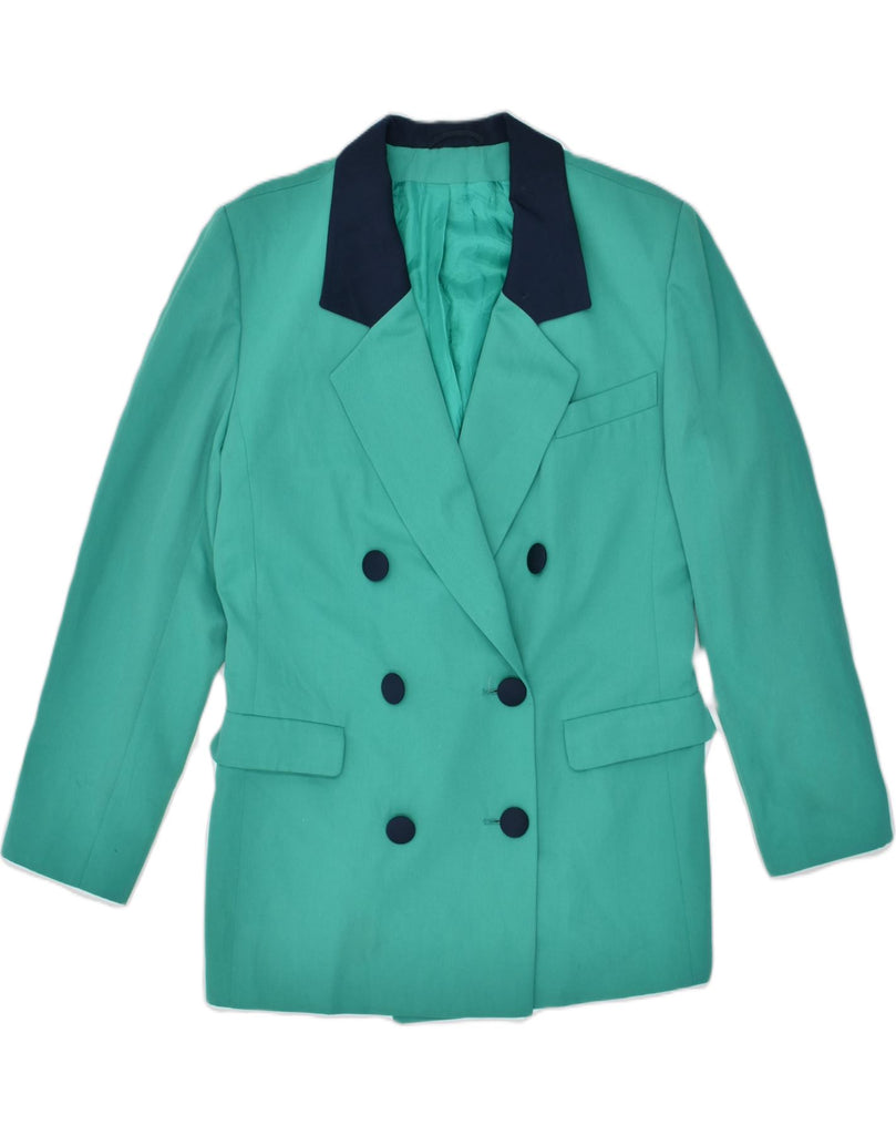 VINTAGE Womens Double Breasted Blazer Jacket UK14 Medium Green | Vintage | Thrift | Second-Hand | Used Clothing | Messina Hembry 