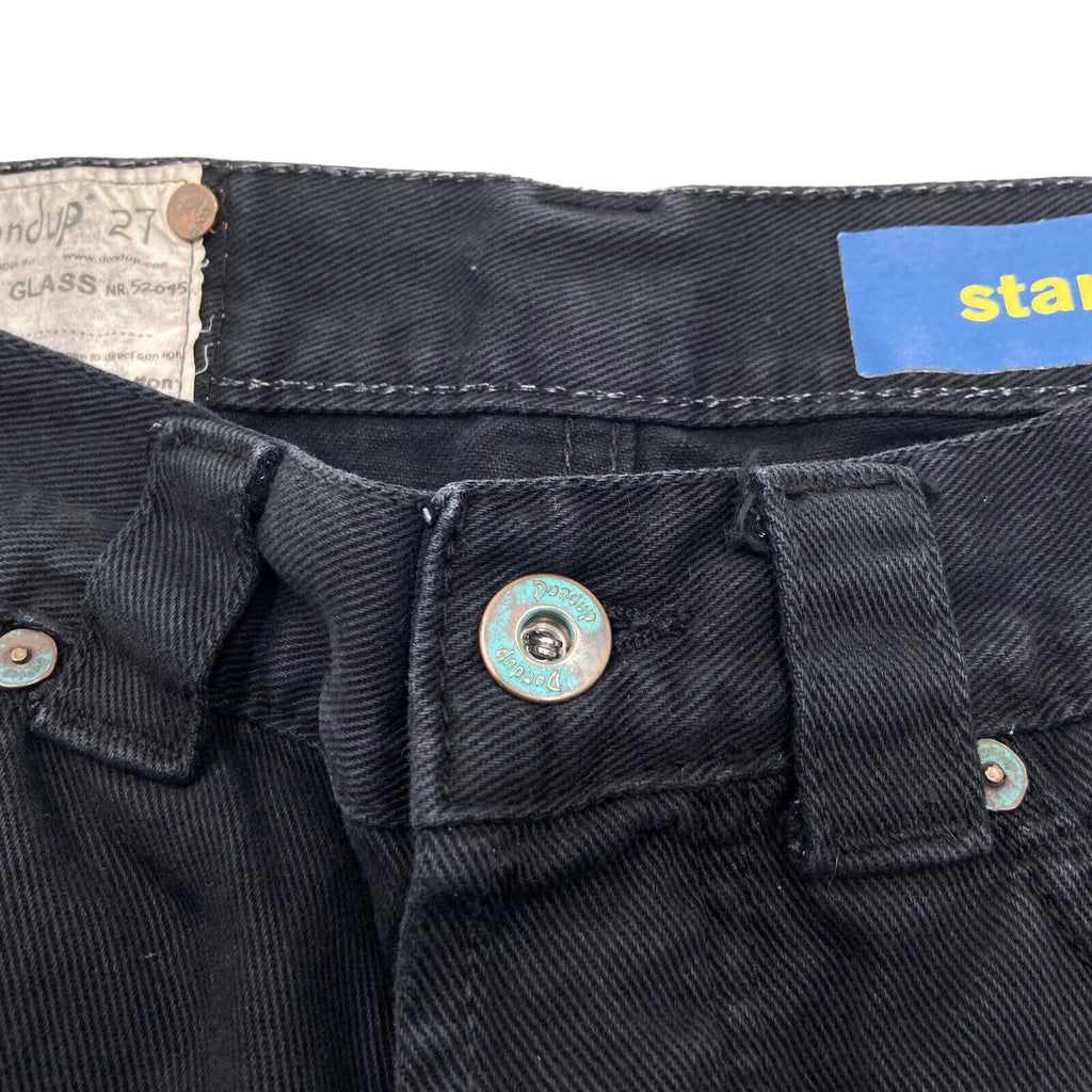 Dondup Glass Womens Black Straight Leg Jeans | Vintage High End Designer Denim | Vintage Messina Hembry | Thrift | Second-Hand Messina Hembry | Used Clothing | Messina Hembry 