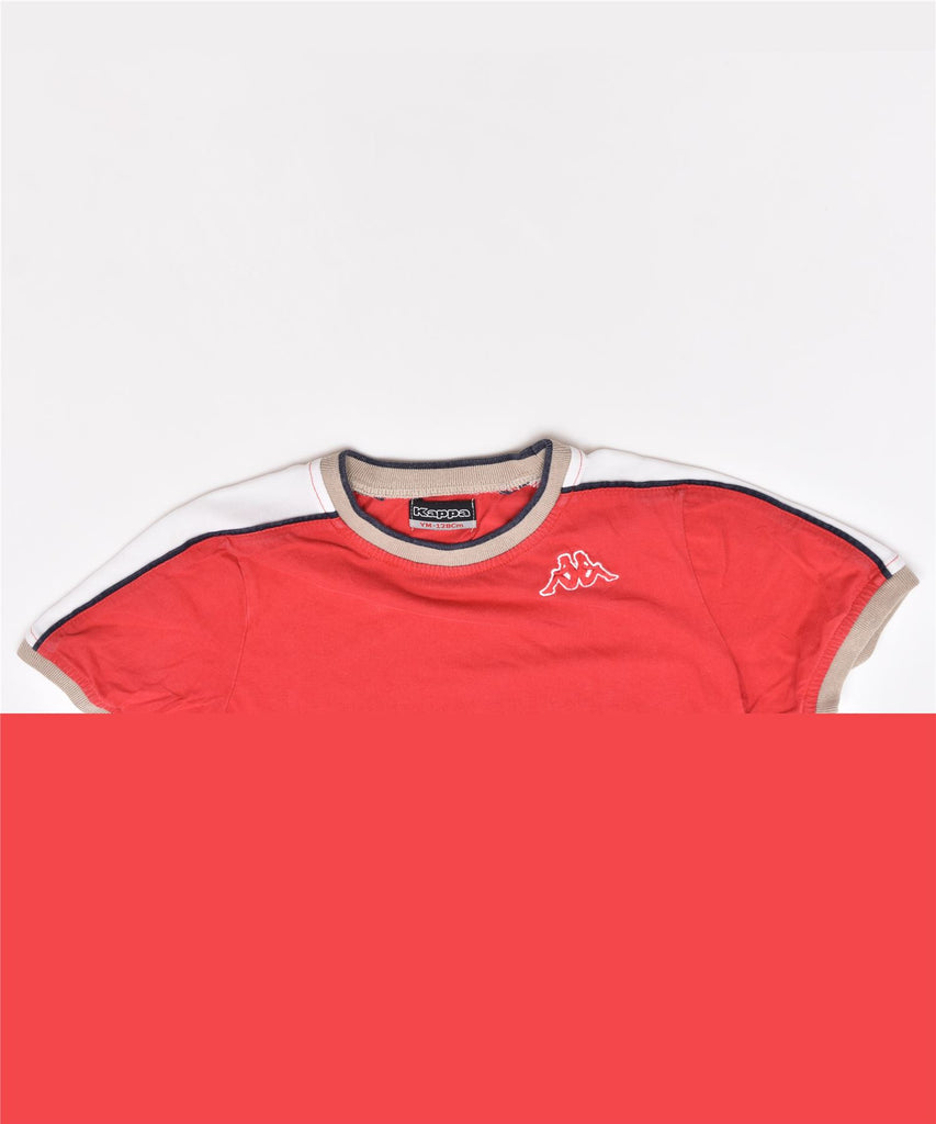 KAPPA Boys T-Shirt Top 7-8 Years Red Cotton | Vintage | Thrift | Second-Hand | Used Clothing | Messina Hembry 