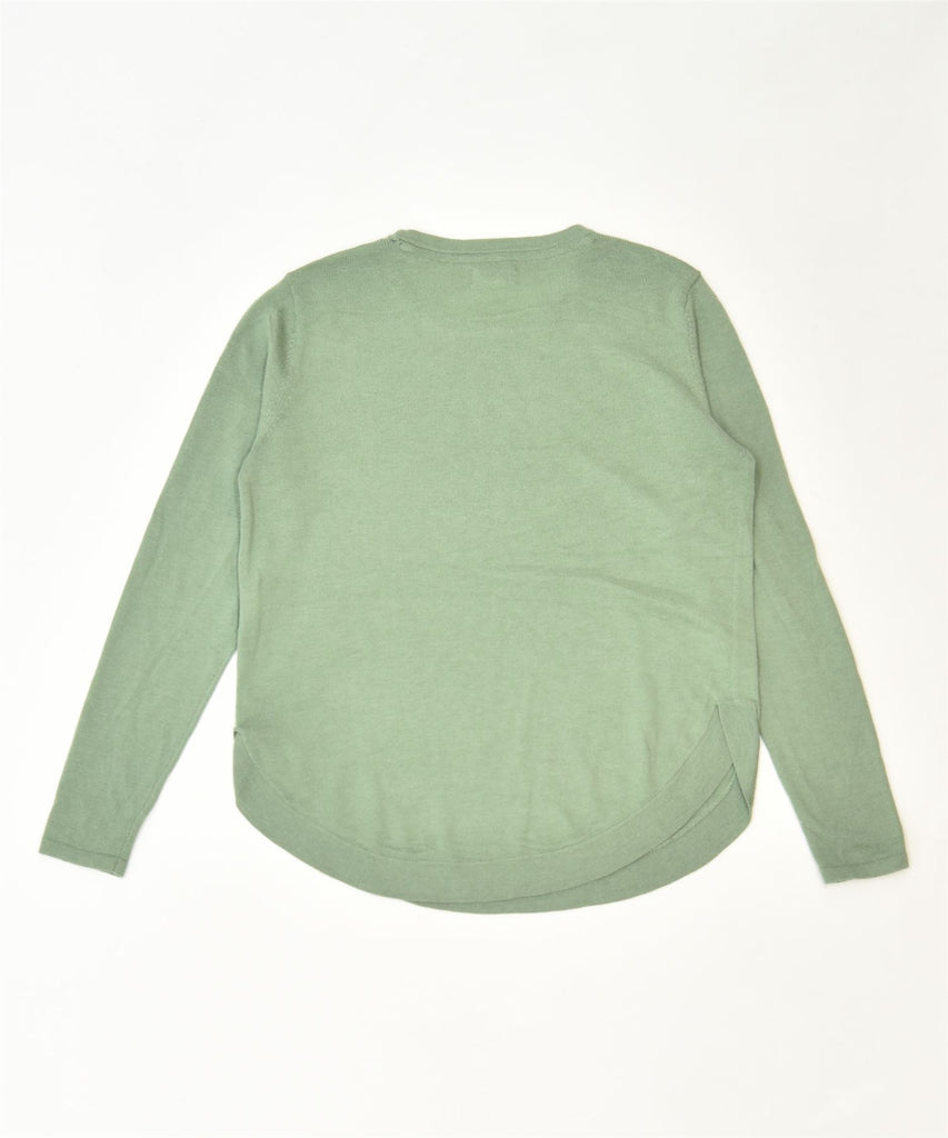 FAT FACE Womens Crew Neck Jumper Sweater UK 10 Small Green Classic | Vintage | Thrift | Second-Hand | Used Clothing | Messina Hembry 