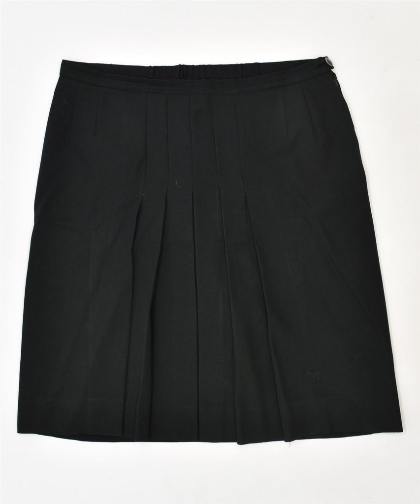 VINTAGE Womens Pleated A-Line Skirt W36 XL Black | Vintage | Thrift | Second-Hand | Used Clothing | Messina Hembry 