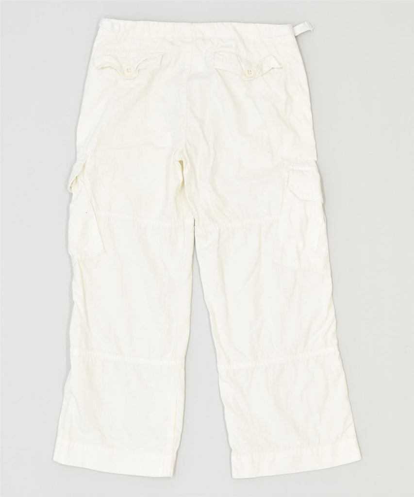 GAS Mens Cargo Capri Trousers W25 L23 White Cotton Classic | Vintage | Thrift | Second-Hand | Used Clothing | Messina Hembry 