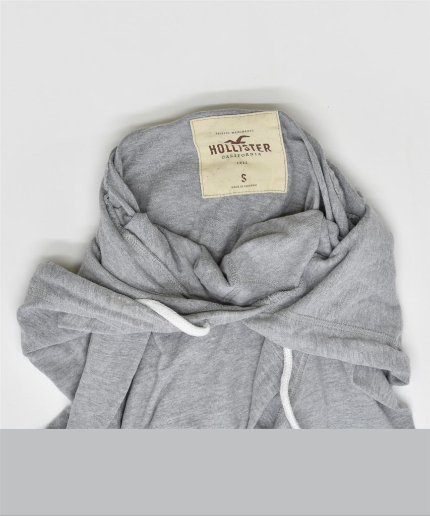 HOLLISTER Womens Hoodie Jumper UK 10 Small Grey Cotton | Vintage | Thrift | Second-Hand | Used Clothing | Messina Hembry 