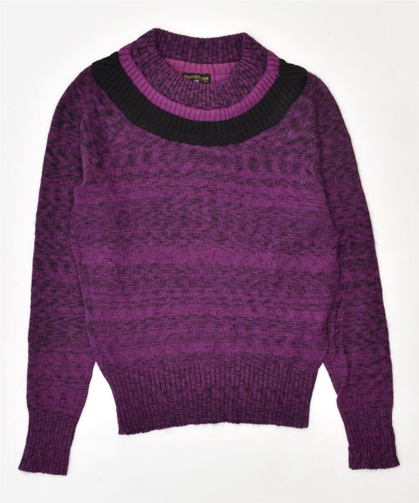 CALLAGHAN Womens Crew Neck Jumper Sweater IT 40 Small Purple Flecked | Vintage | Thrift | Second-Hand | Used Clothing | Messina Hembry 