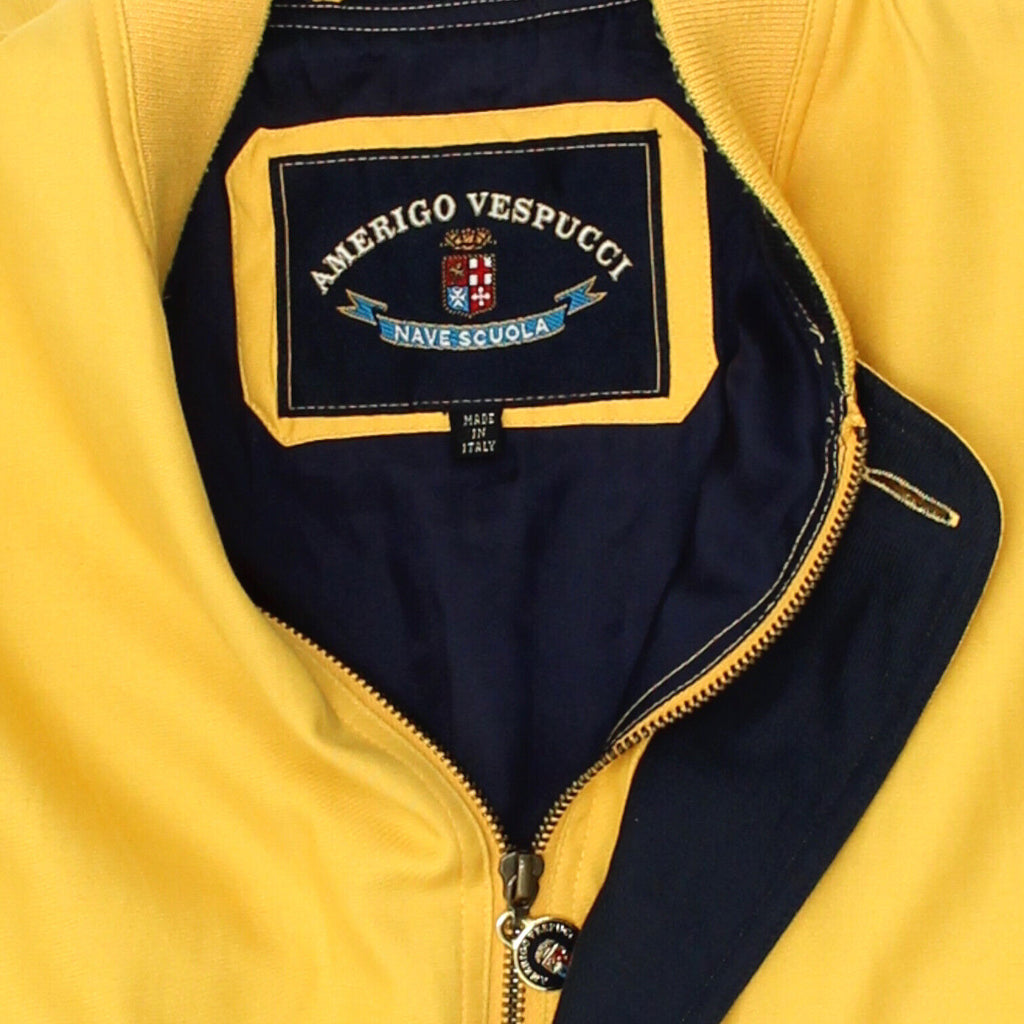 Amerigo Vespucci Yellow Silk Bomber Jacket | Vintage High End Luxury Designer | Vintage Messina Hembry | Thrift | Second-Hand Messina Hembry | Used Clothing | Messina Hembry 