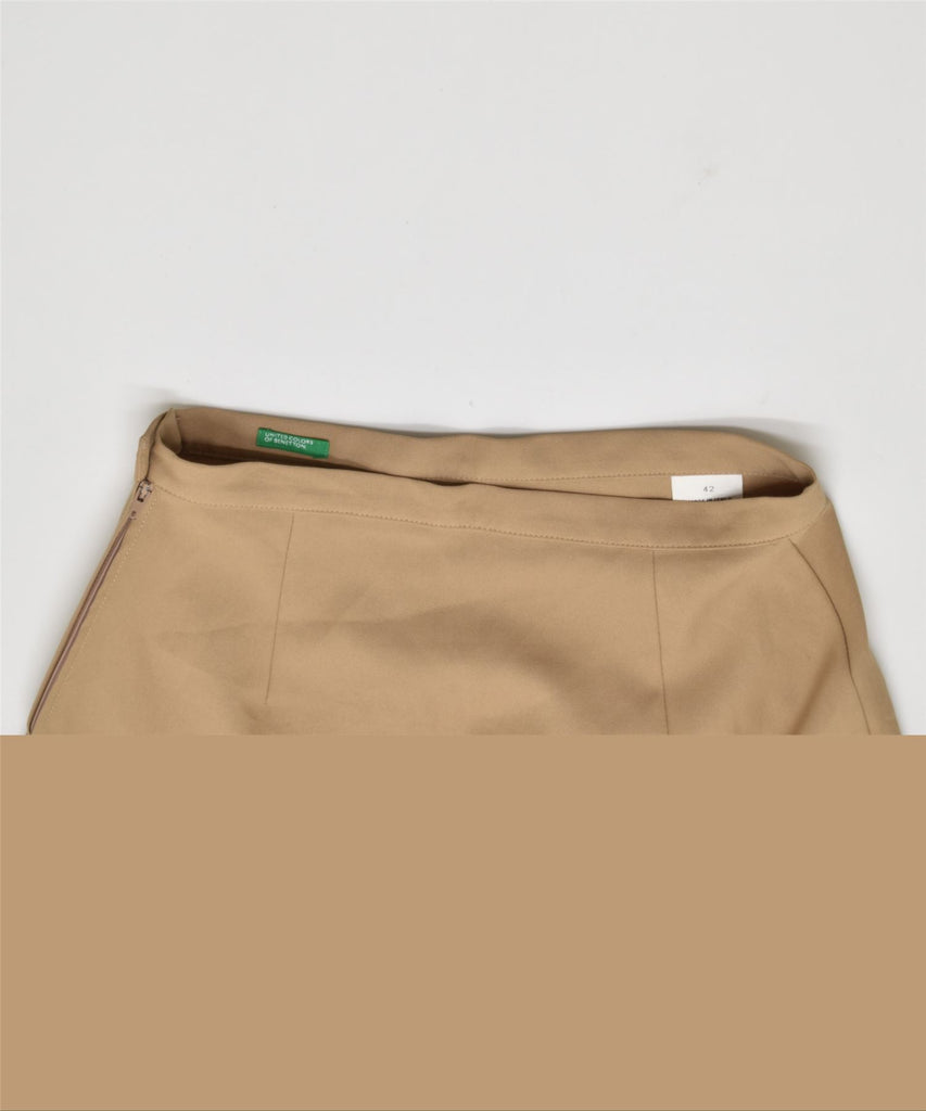 BENETTON Womens Mini Skirt IT 42 Medium W28 Brown Polyester Vintage | Vintage | Thrift | Second-Hand | Used Clothing | Messina Hembry 