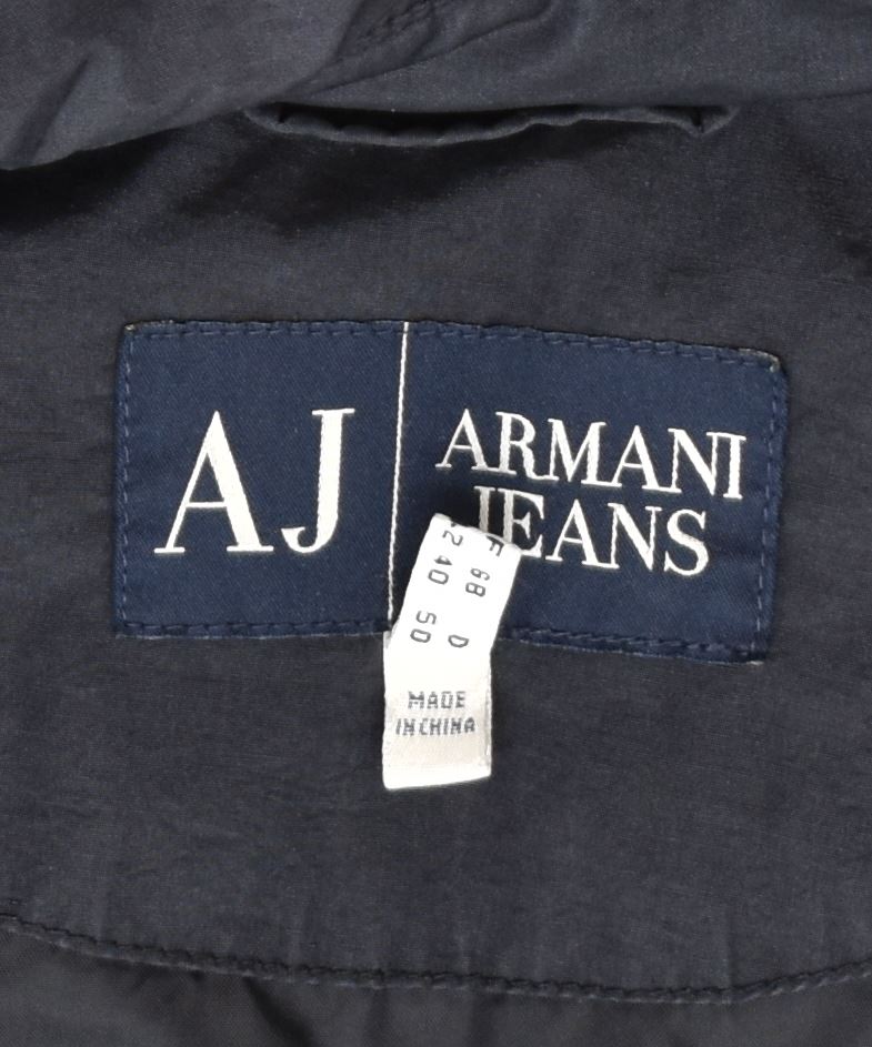 ARMANI JEANS Womens Bomber Jacket IT 40 Small Black Polyamide