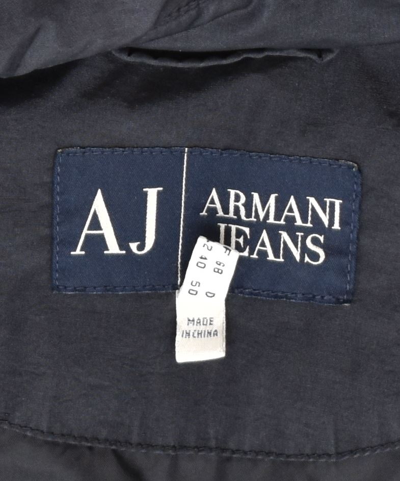 ARMANI JEANS Womens Harrington Jacket IT 40 Small Black Polyamide | Vintage | Thrift | Second-Hand | Used Clothing | Messina Hembry 