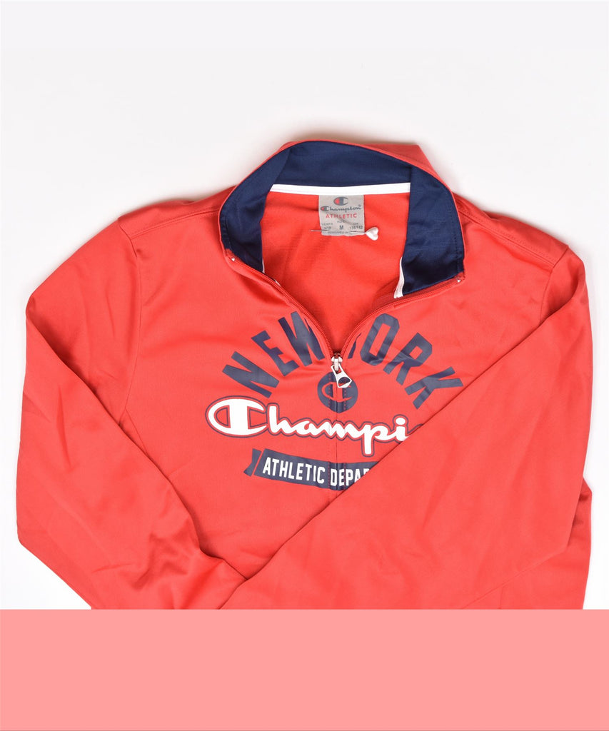 CHAMPION Boys Tracksuit Top Jacket 9-10 Years Medium Red Polyester | Vintage | Thrift | Second-Hand | Used Clothing | Messina Hembry 