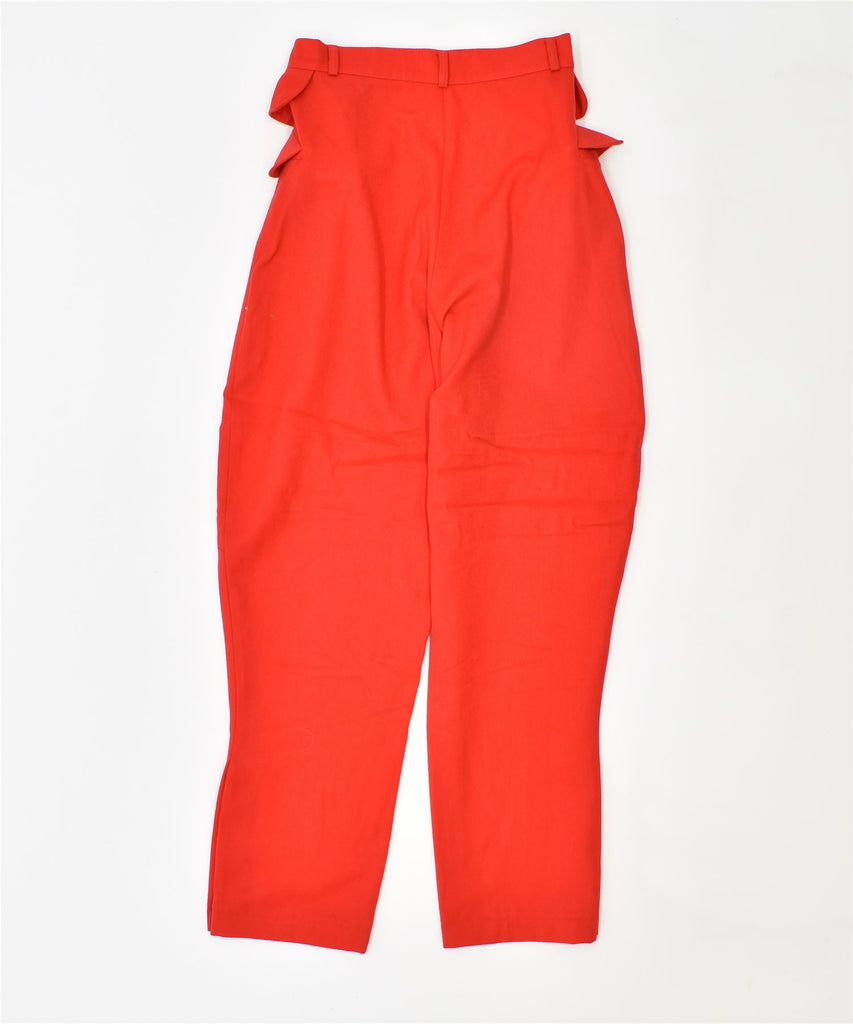 VINTAGE Womens Straight Casual Trousers W24 L28 Red Wool | Vintage | Thrift | Second-Hand | Used Clothing | Messina Hembry 