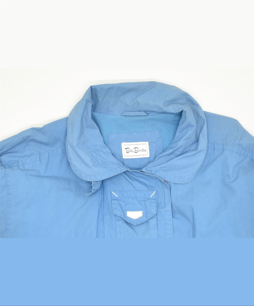 BETTY BARCLAY Womens Oversized Utility Jacket UK 16 Large Blue Cotton | Vintage | Thrift | Second-Hand | Used Clothing | Messina Hembry 